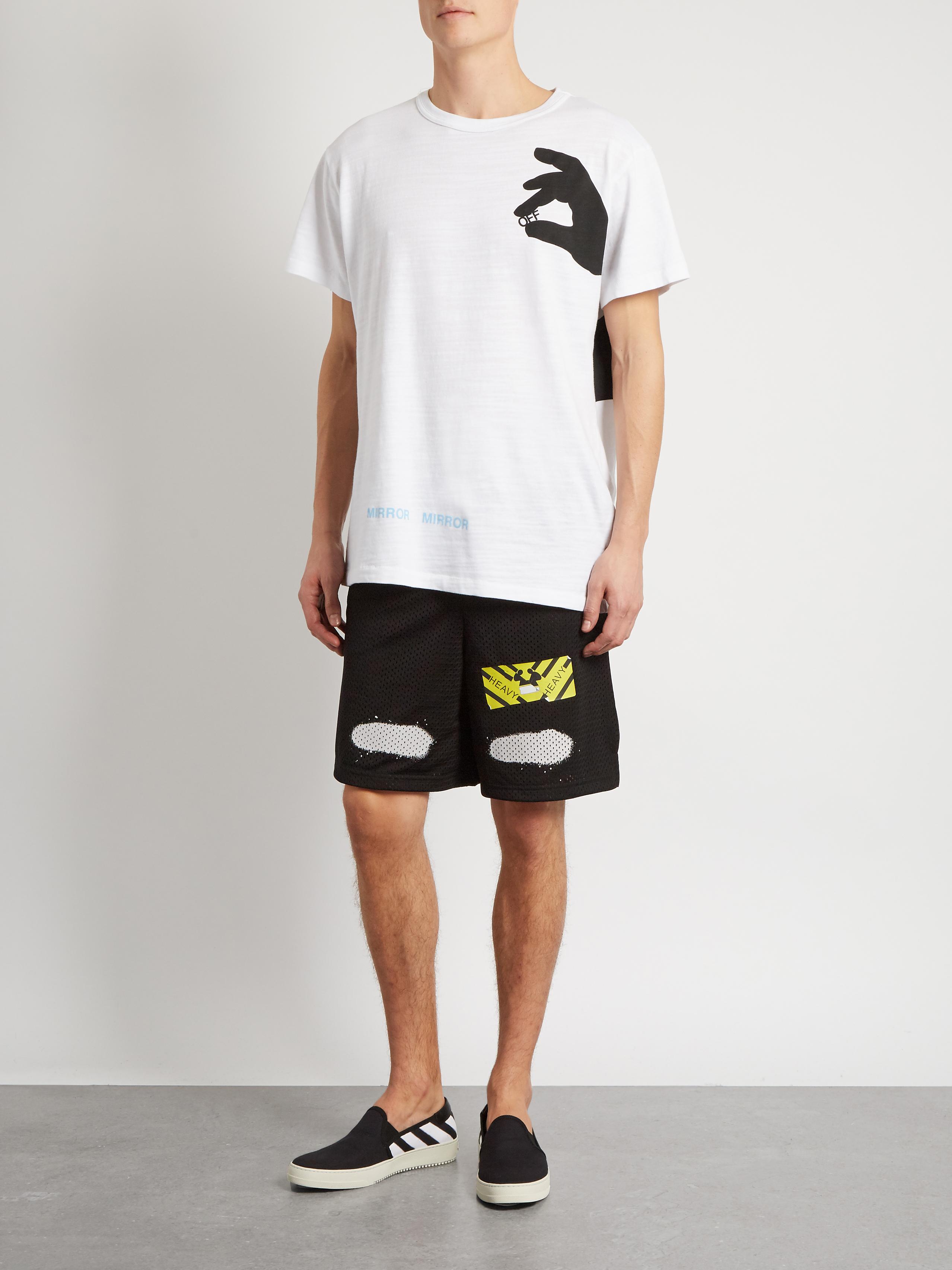 Off-White c/o Virgil Abloh Spray-paint Mesh Shorts in Black for 
